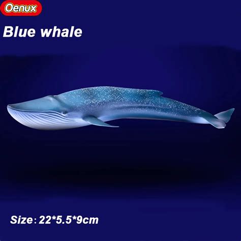 Oenux Sea Life Animals Blue Whale Action Figures Ocean Life Solid Pvc