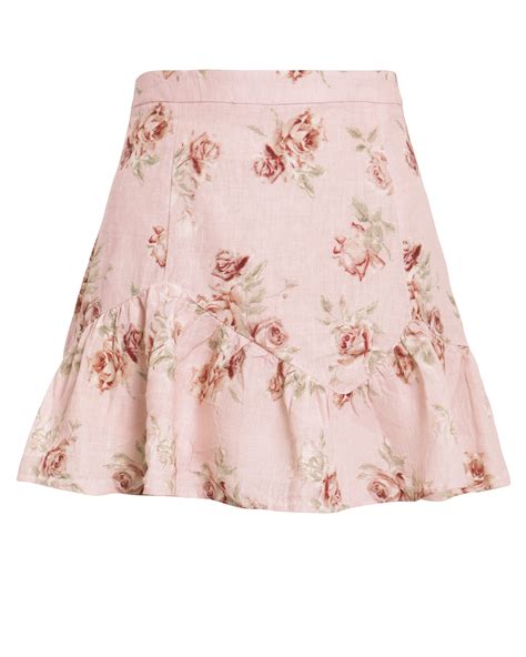 Loveshackfancy Eliza Floral Mini Skirt In Multi Modesens