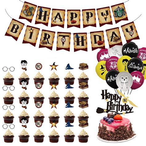 buy yy movie party supplies happy birthday decoration kit balloon cake topper banner cupcake