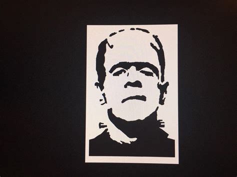Frankenstein Stencil X X Etsy