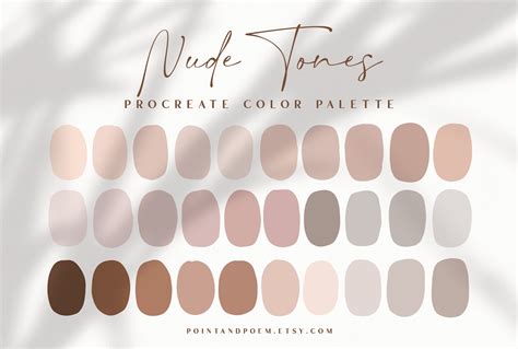 Procreate Color Palette Warm Neutral Colors Nude Color Etsy Hot Sex