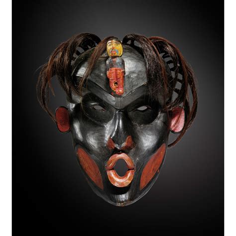 A Kwakiutl Face Mask British Columbia Northwest Coast Catalogue Notes A Very Unusual And