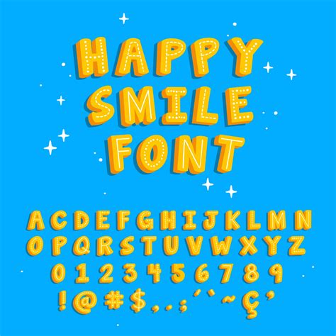 Happy Smile Font Type 3210610 Vector Art At Vecteezy