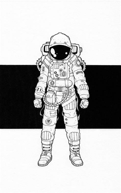 Astronaut Suit Drawing