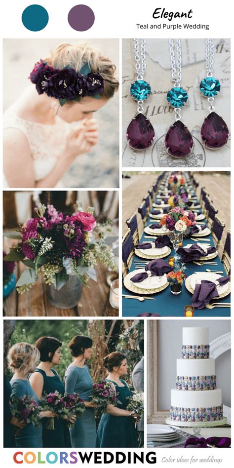Colors Wedding Best 8 Teal And Purple Wedding Color Ideas