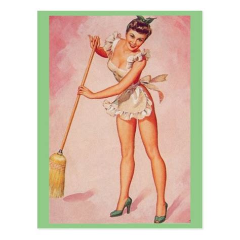 Retro Vintage Sexy Pin Up Girl Postcard