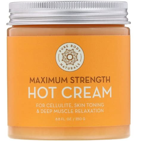 pure body naturals maximum strength hot cream 8 8 fl oz 250 g iherb