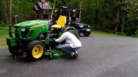 Super Easy Removal Of The 62d Mower Deck From A John Deere 2032r