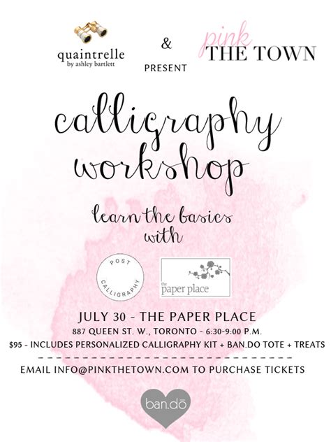 Were Hosting A Calligraphy Workshop And Youre Invited