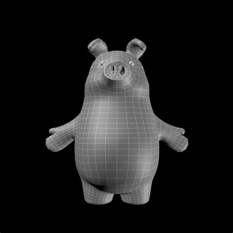 3d toon pork character model