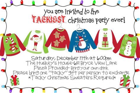 Tacky Christmas Sweater Party Invitation Diy By Simplysprinkled 1300