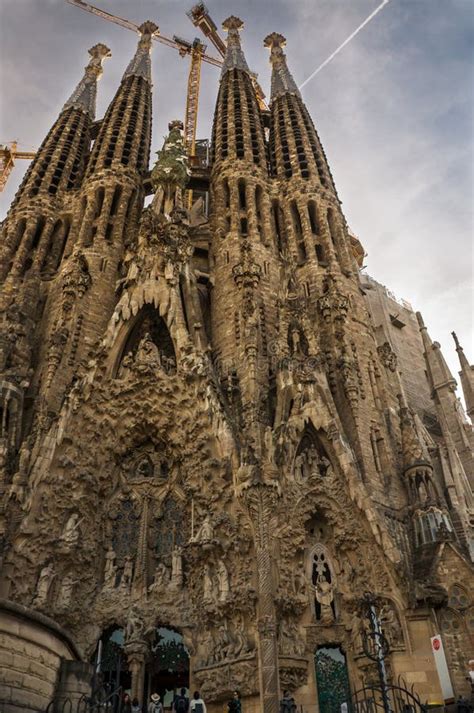 Nativity Facade Of Sagrada Familia Barcelona Editorial Stock Image