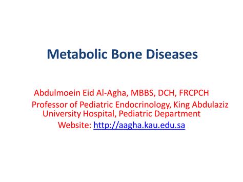 Pdf Metabolic Bone Diseases