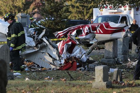 Pilot Dies After Small Plane Crashes In New Bedford Cemetery The
