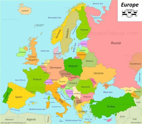 Map Of Europe Mapa De Europa Mapa Fisico De Europa Mapa Politico De