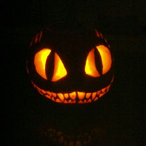 Either way, we hope one of these cat pumpkin stencils are happily carved into your pumpkin this. My Cheshire Cat pumpkin! | Cat pumpkin carving, Cheshire ...