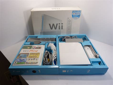 Nintendo Wii White Rvl 001 Console Sports Bundle Wbox Tested