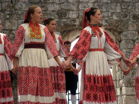 Men's and Women's Croatian Folk Costumes