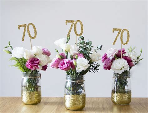 70th Birthday Centerpieces 70th Centerpieces 70th Birthday Etsy