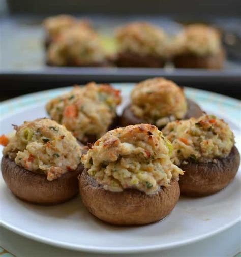 Stir the ingredients into a creamy filling. Quick and Creamy Crab Stuffed Mushrooms | Small Town Woman