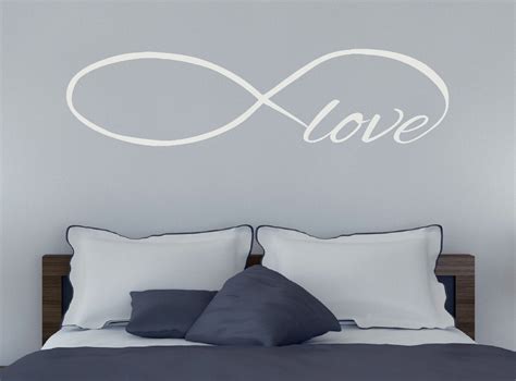 Love Wall Decal With Infinity Symbol For Bedroom Decor