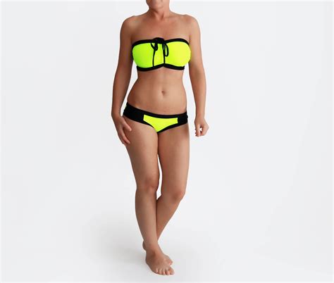Neon Yellow Bikini Sexy Bathing Suit Ddd Plus Swimwear Plus