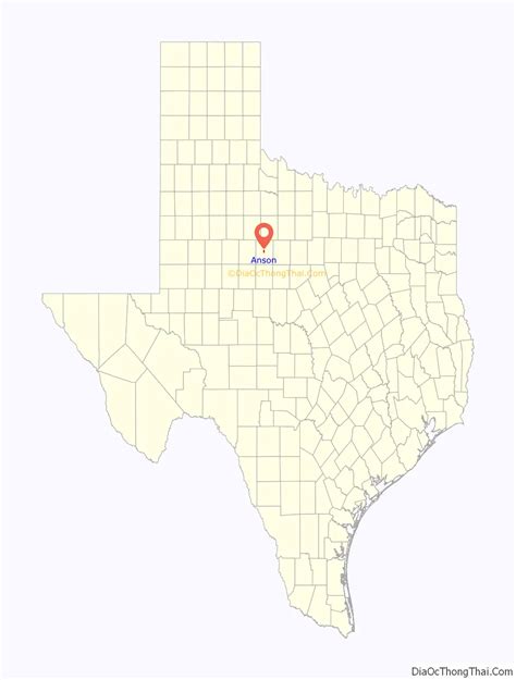 Map Of Anson City Texas