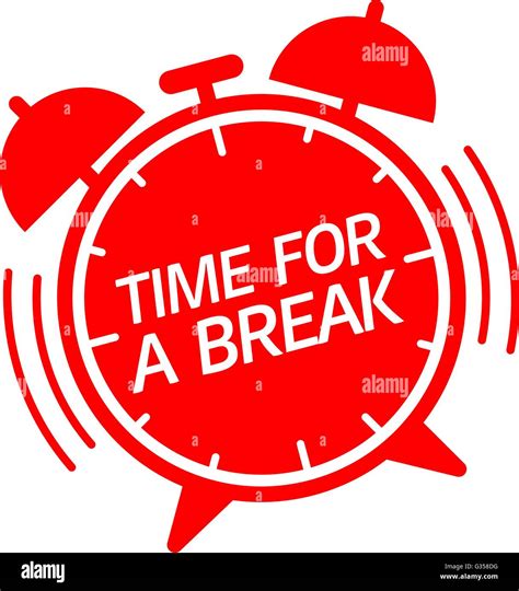 Time For A Break Clock Alarm Vector Illustration Stock Vector Art