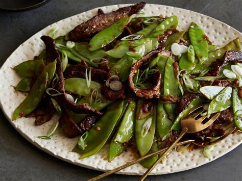 Ready when you get home from work! Chili Beef Stir-Fry with Scallions and Snow Peas Recipe ...