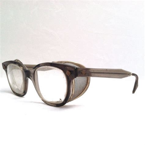 Steampunk Safety Glasses Vintage Horn Rimmed Industrial Chic Etsy