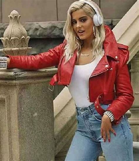 Bebe Rexha Leather Jacket Way I Are Cropped Red Jacket Jackets Masters