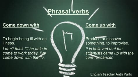 Phrasal Verbs Come Down With And Come Up With Learnenglish