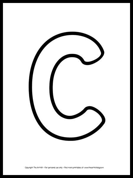 Uppercase Letter C Outline Printable Free In 2022 Free Printable
