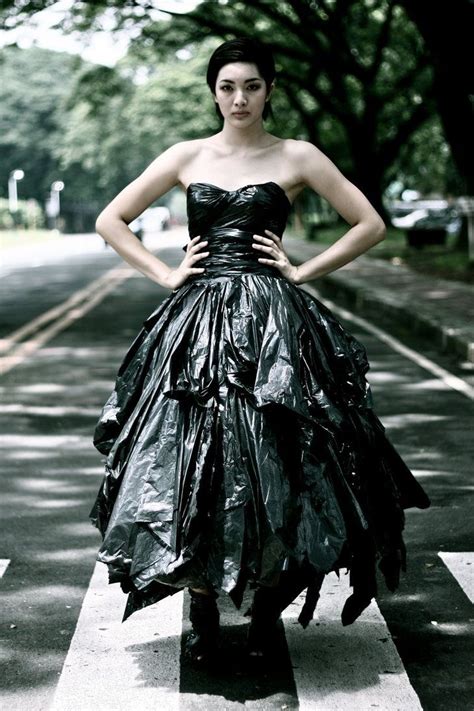 Garbage Bag Dress Recycled Dress Trash Bag Dress Trash Fashion