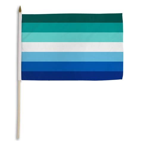 Gay Male Mlm Pride 12 X 18 Flag On A Stick