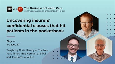 Webinar: Follow the Money: Uncovering insurers’ confidential clauses