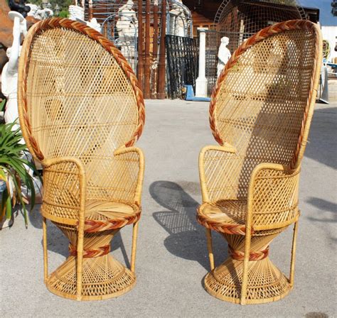Find all cheap wicker chair clearance at dealsplus. 1990s Large Vintage Bohemian Emmanuelle / Peacock Pair of ...