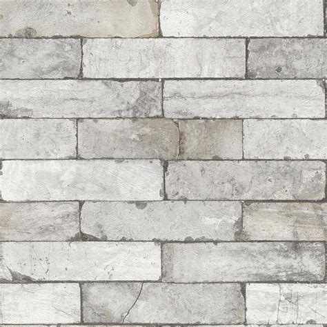✓ free for commercial use ✓ high quality images. Wallpaper 3D stone wall bricks grey white Rasch 446302