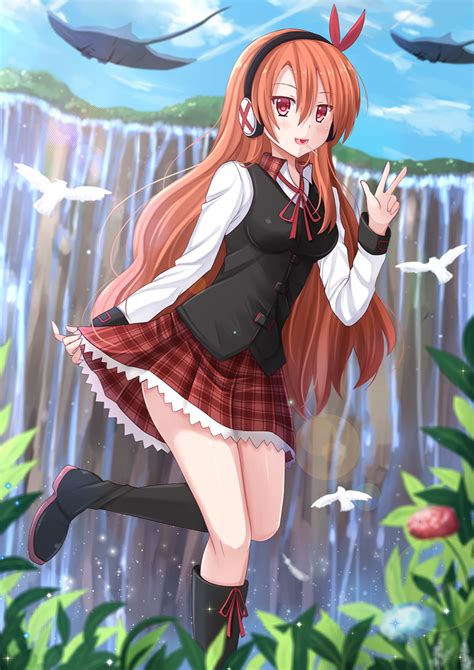 Wallpaper Anime Girls Akame Ga Kill Chelsea Fan Art School Uniform Redhead Waterfall