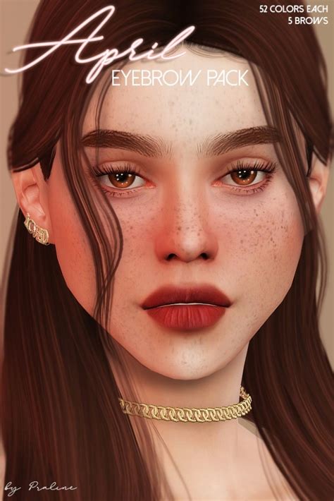 April Eyebrows Pack At Praline Sims Sims 4 Updates