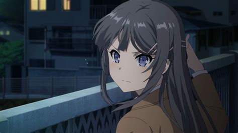 Download Tears Blue Eyes Grey Hair Mai Sakurajima Anime Rascal Does Not Dream Of Bunny Girl