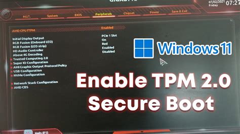 How To Enable Secure Boot And Tpm 2 0 To Install Windows 11 Photos