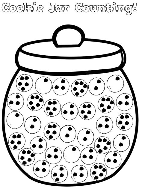 Cookie Jar Coloring Template Coloring Pages