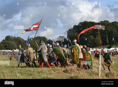 Battle Of Hastings Re Enactment Event In The Grounds Of Battle Abbey