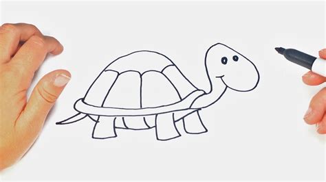 Cómo dibujar un Tortuga paso a paso Dibujo fácil de Tortuga
