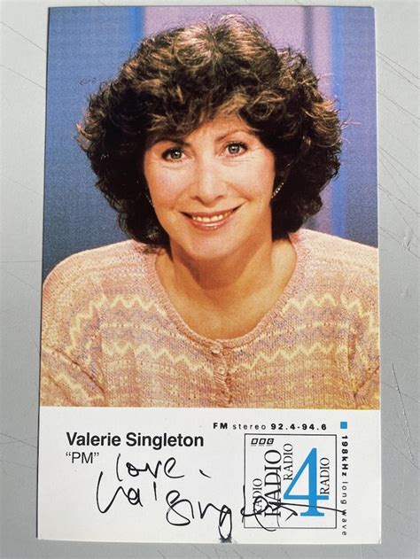 At Auction Valerie Singleton Blue Peter And Radio Presenter X Inch Signed Photo Good