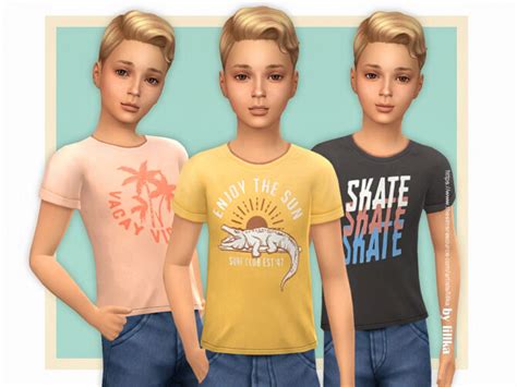 T Shirt Collection For Boys P22 By Lillka At Tsr Sims 4 Updates