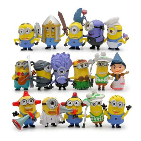 16pcslot Minion Mini Figures Toys Despicable Me 2 3d Minions Cosplay
