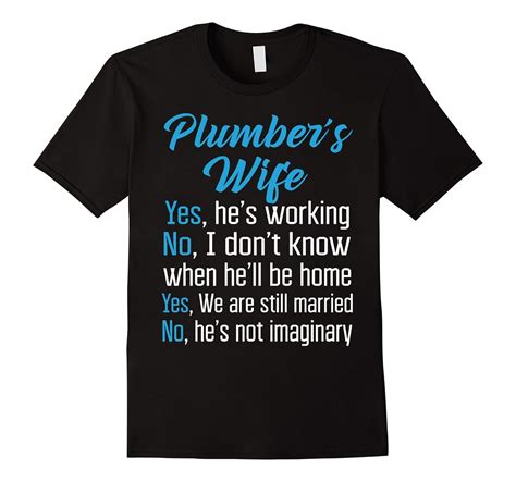 plumbers wife funny t shirt cd canditee