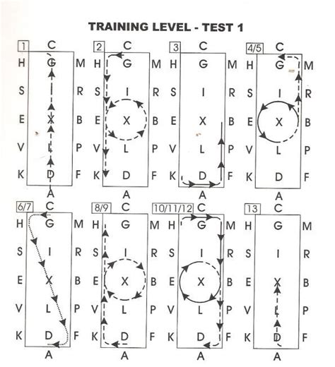 Dressage Training Level Test 1 Diagram